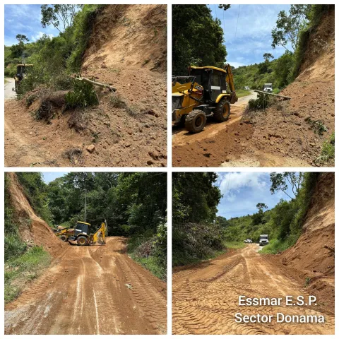 Essmar atiende obstrucción vial por deslizamiento